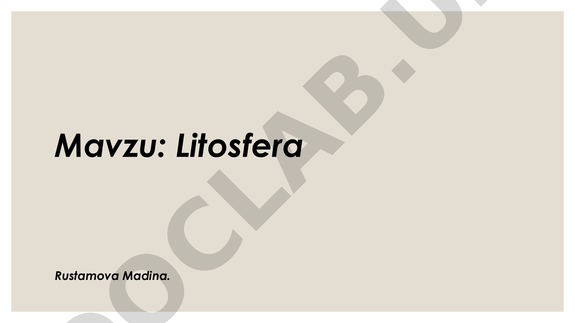 Litosfera Rustamova Madina