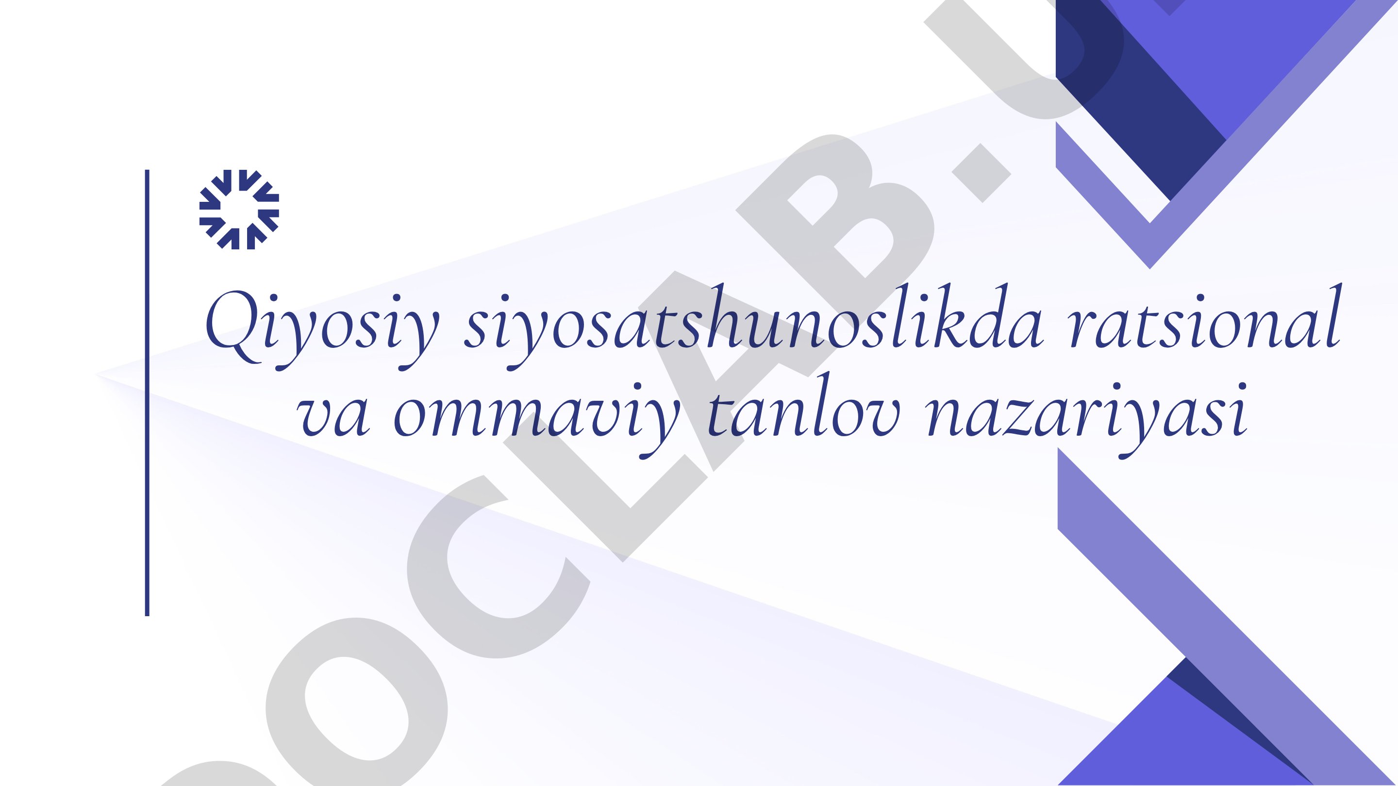 Qiyosiy siyosatshunoslikda ratsional va ommaviy tanlov nazariyasi