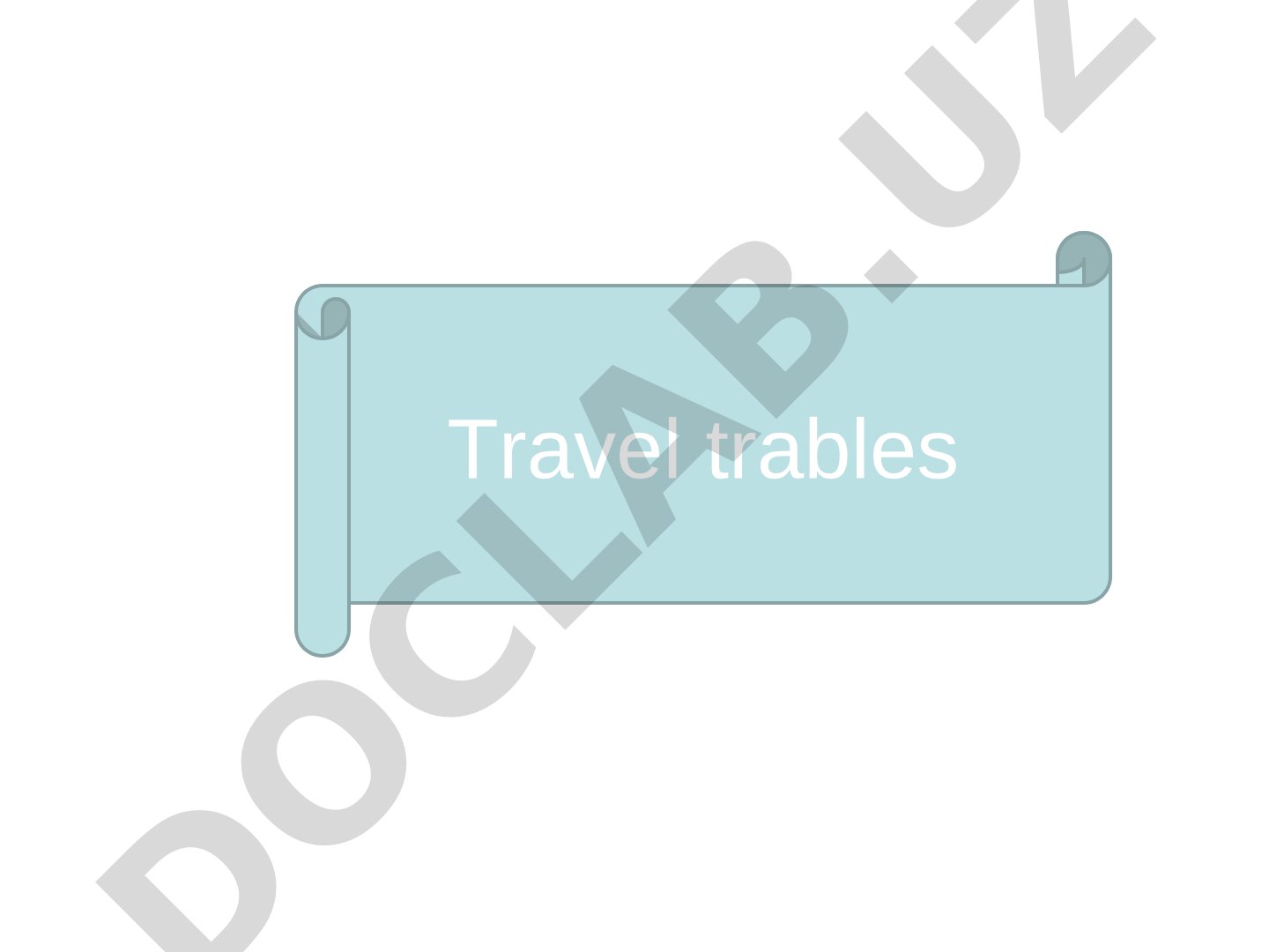 Reasons for travel and means of transport