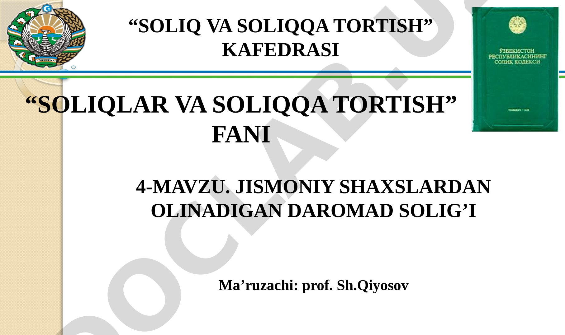 Jismoniy shaxslardan olinadigan daromad solig'i