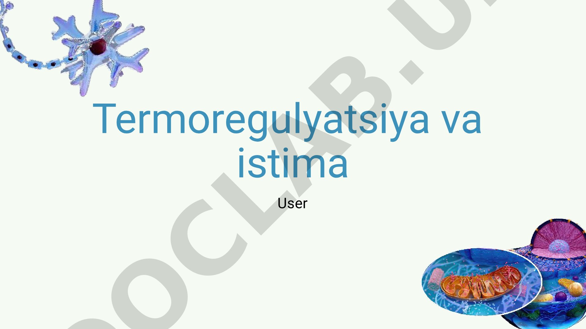 Termoregulyatsiya va istima