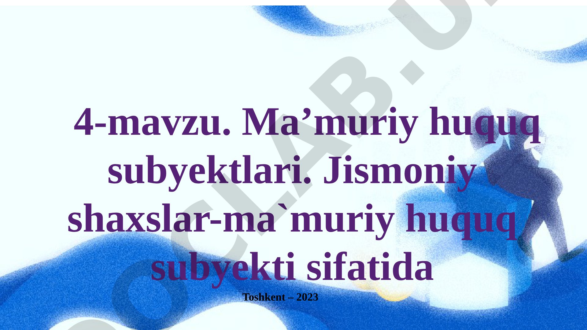 Ma’muriy huquq subyektlari. Jismoniy shaxslar-ma’muriy huquq subyekti sifatida