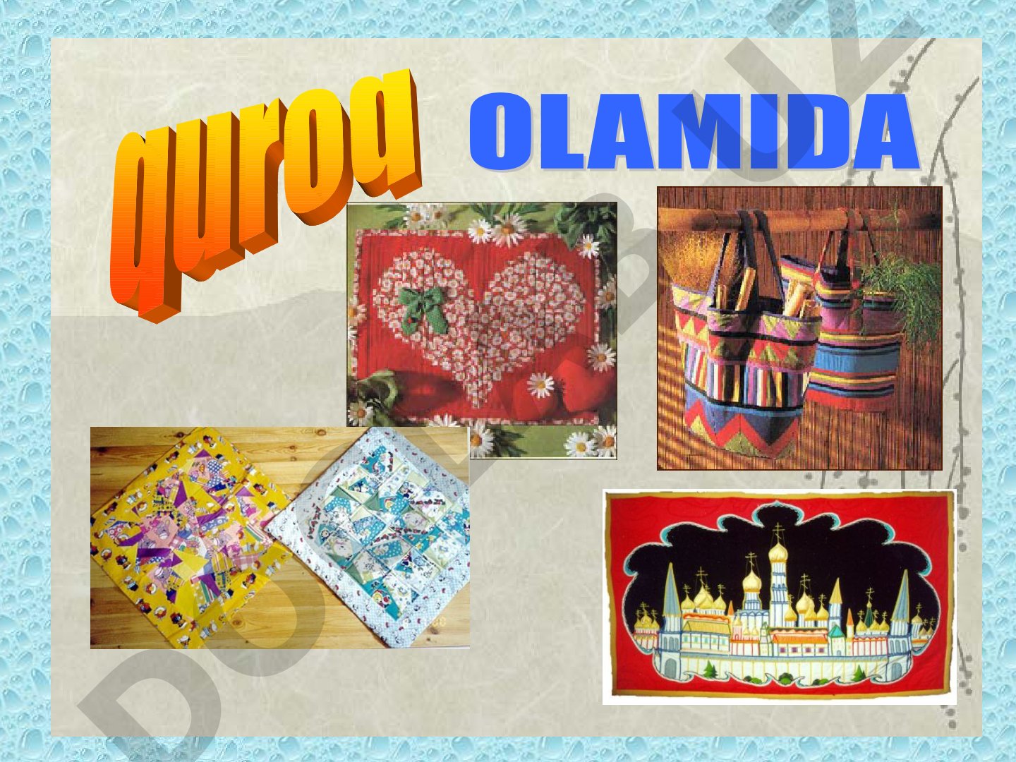 Quroq texnologiyasi, gazlamalarni dekatrovka qilish va naqsh turlari haqida