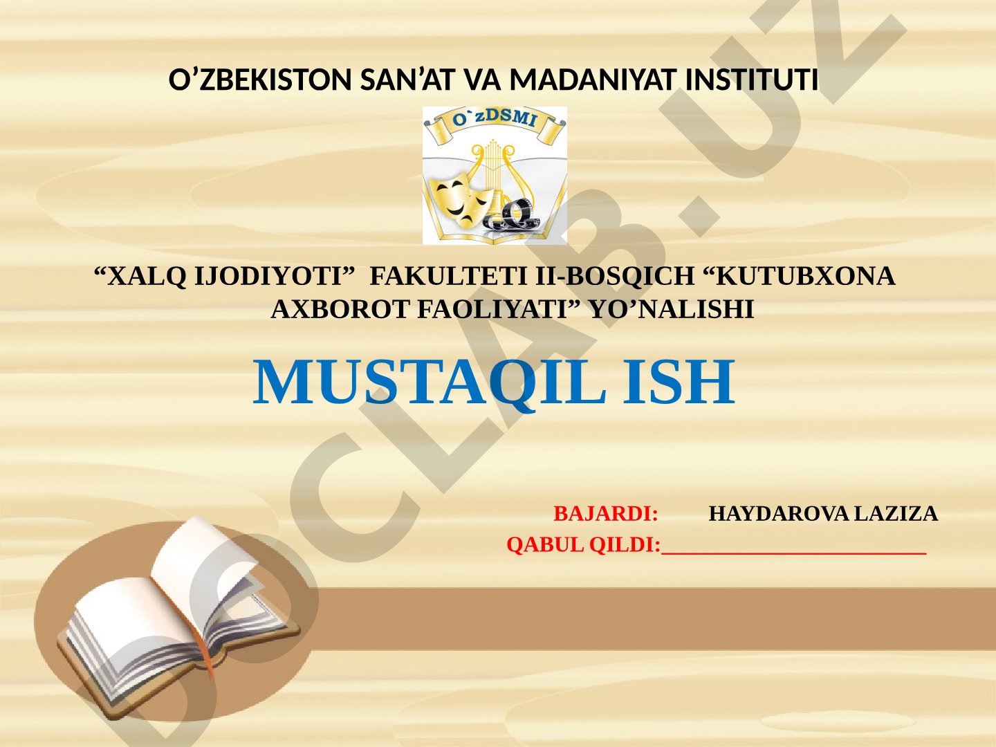 Insoniyat rivojida kitobning o'rni