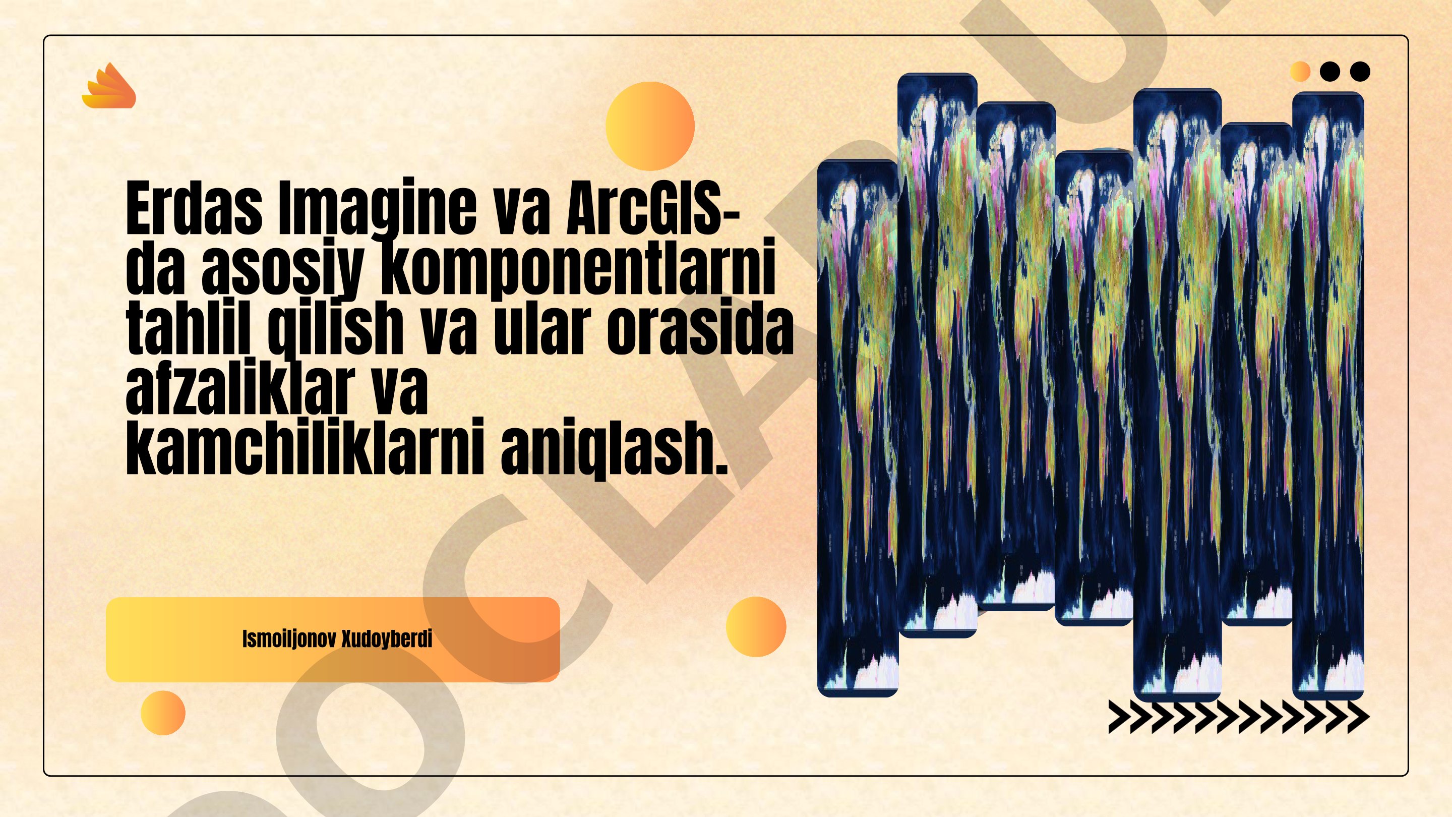 Erdas Imagine va ArcGIS-da asosiy komponentlarni tahlil qilish va ular orasida afzaliklar va kamchiliklarni aniqlash