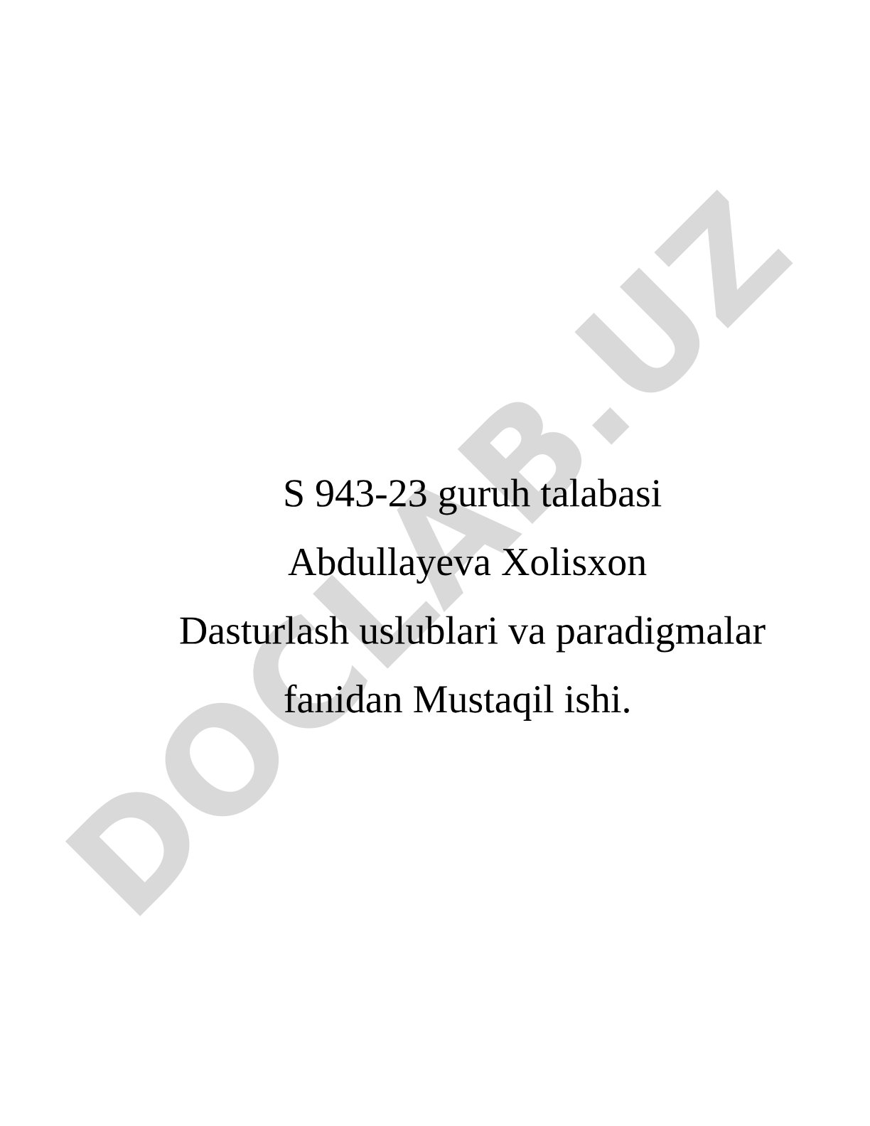 Dasturlash paradigmalari va tizim arxitekturasi: yangi metodologiyalar va amaliyotlar