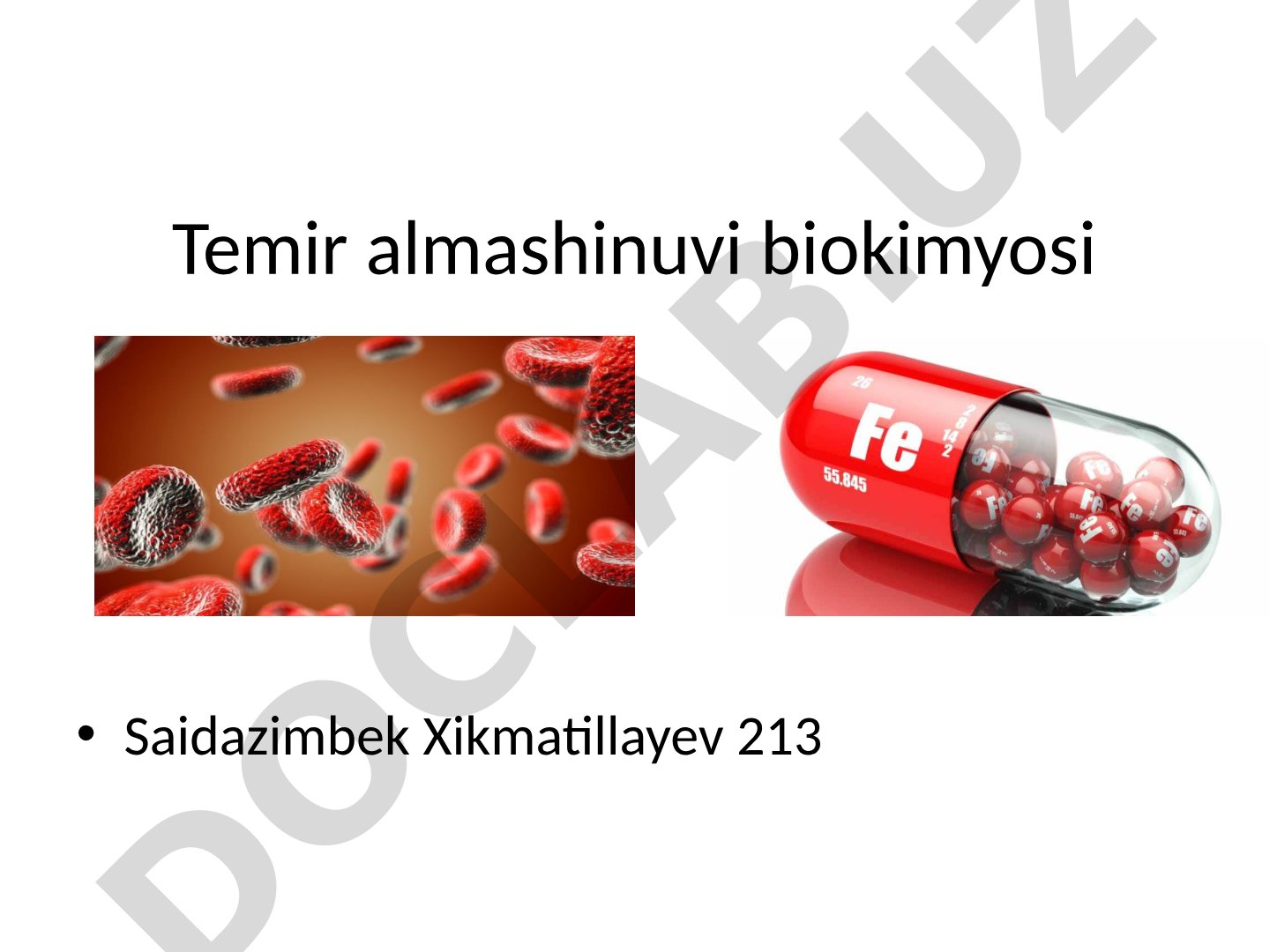 Temir almashinuvi biokimyosi