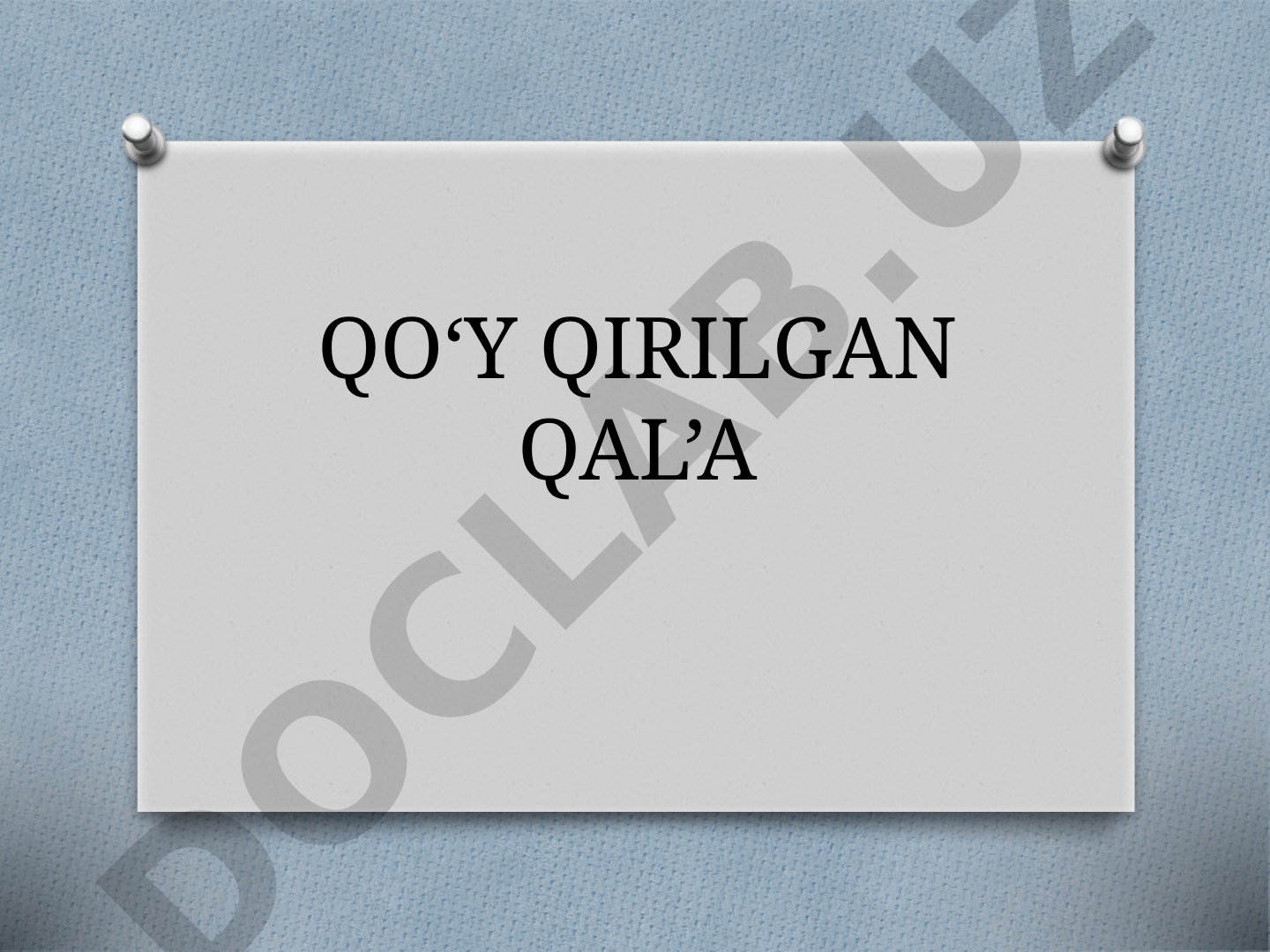 Qo'yqirilgan qal'a — qadimgi otashparastlar ibodatxonasi