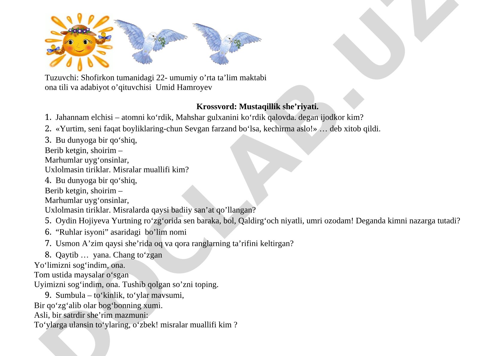 Mustaqillik she’riyati
