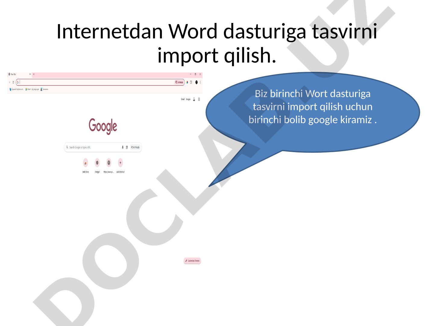 Internetdan Word dasturiga tasvirni import qilish