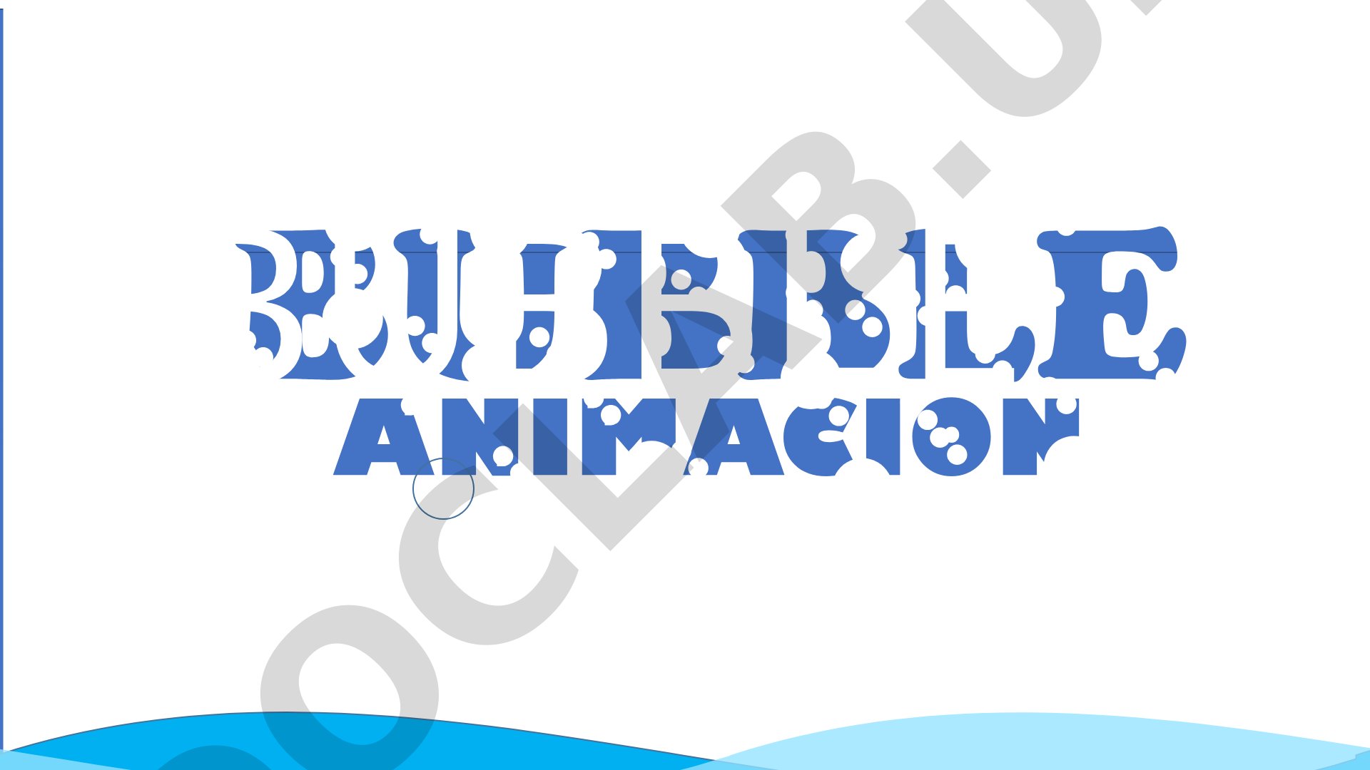 Slide deck about bubble animation techniques