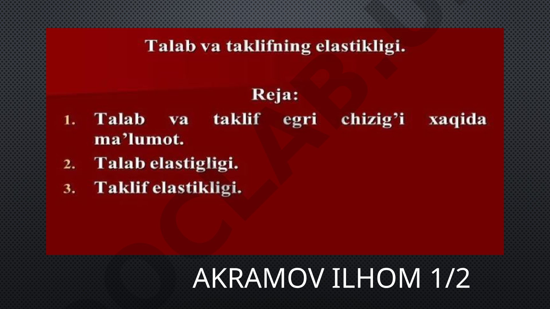 Akramov Ilhom