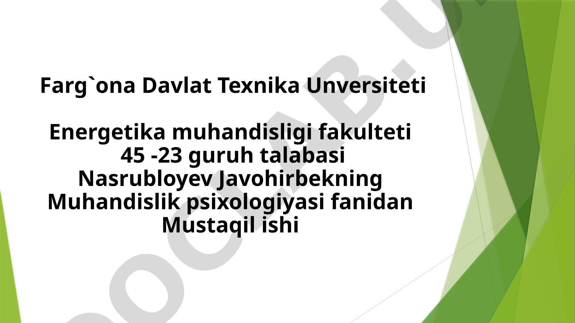Axborotlarni qabul qilishning psixologik jixatlari