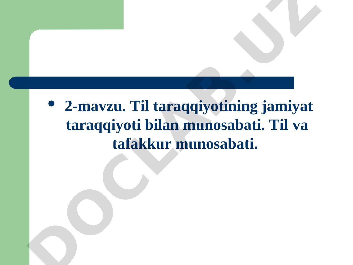 Til taraqqiyotining jamiyat taraqqiyoti bilan munosabati