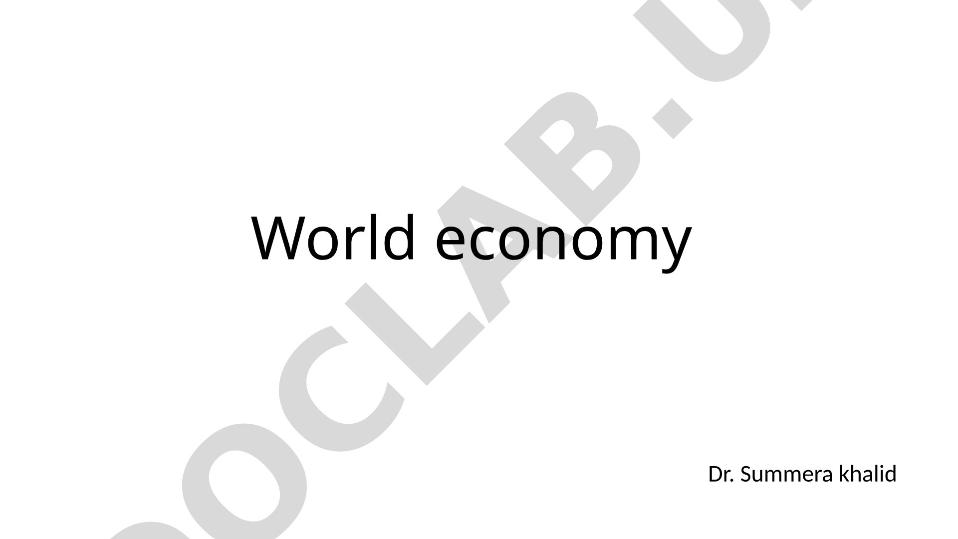 Developed Countries in the Economic System