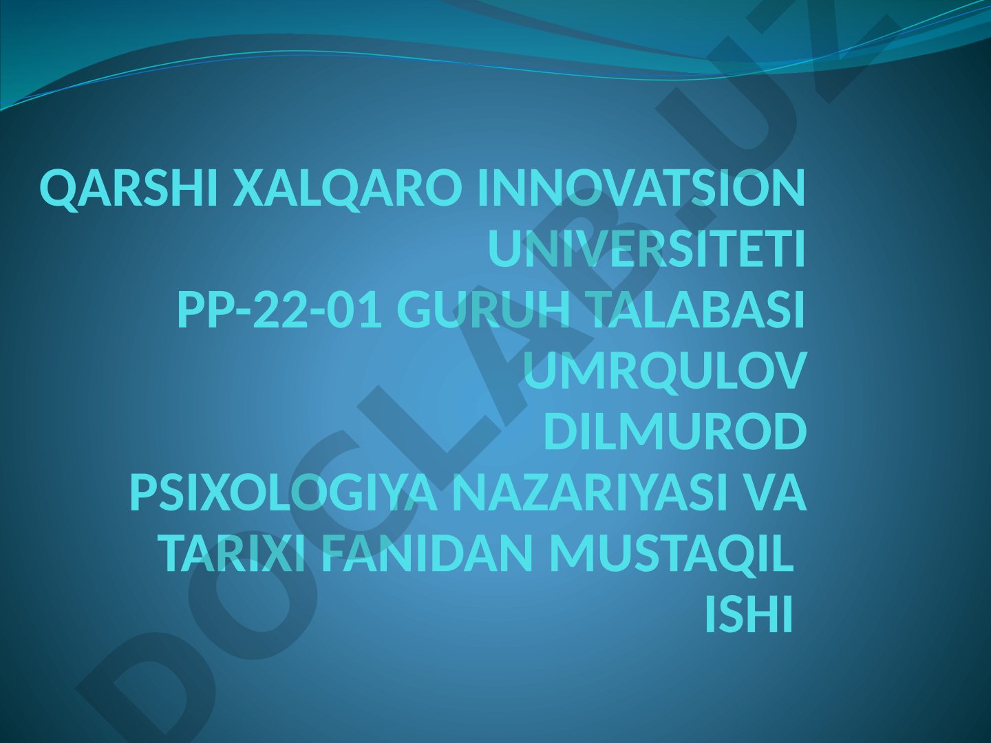 Psixolog kasbiy faoliyatining etikasi
