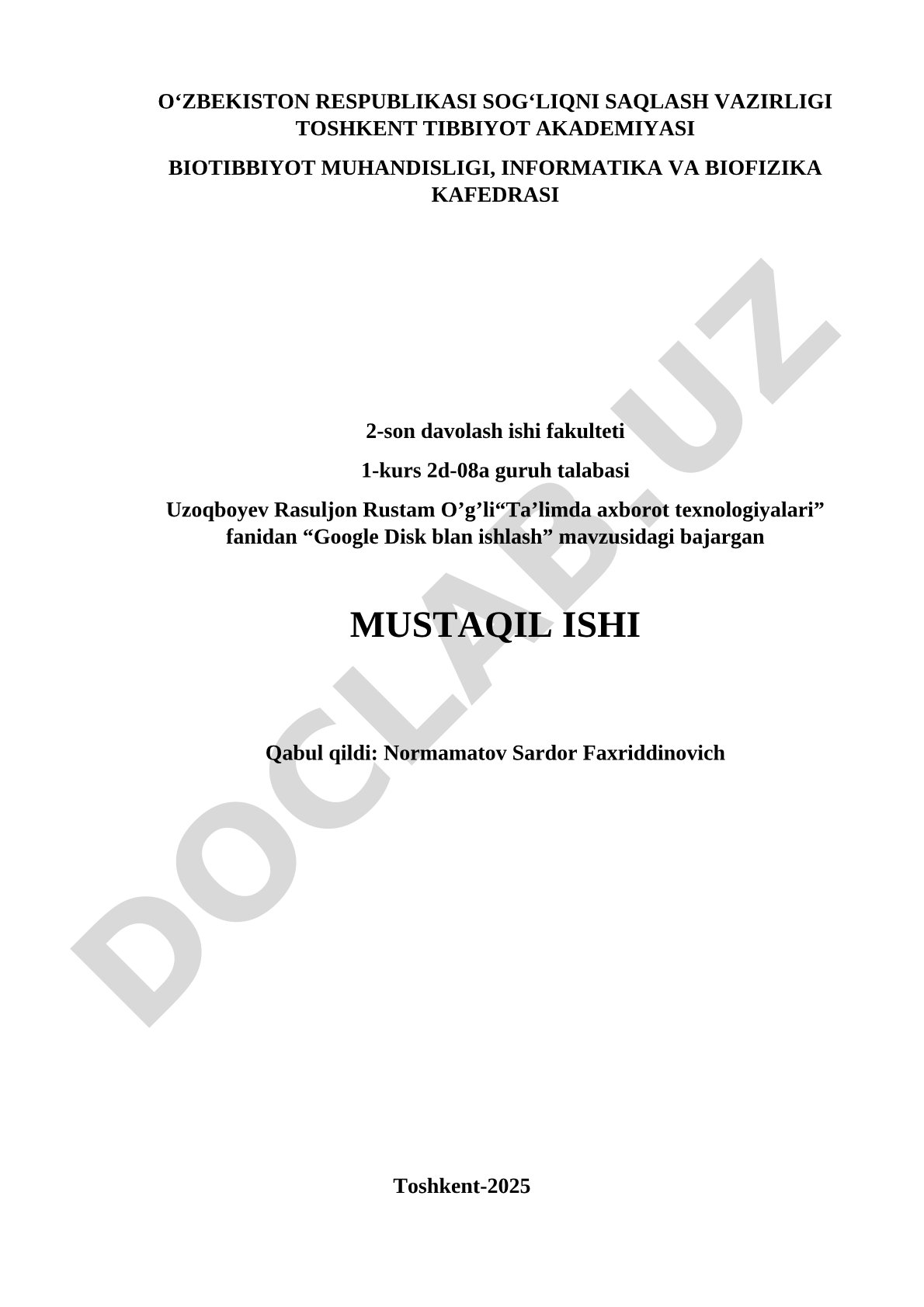 Google Disk blan ishlash
