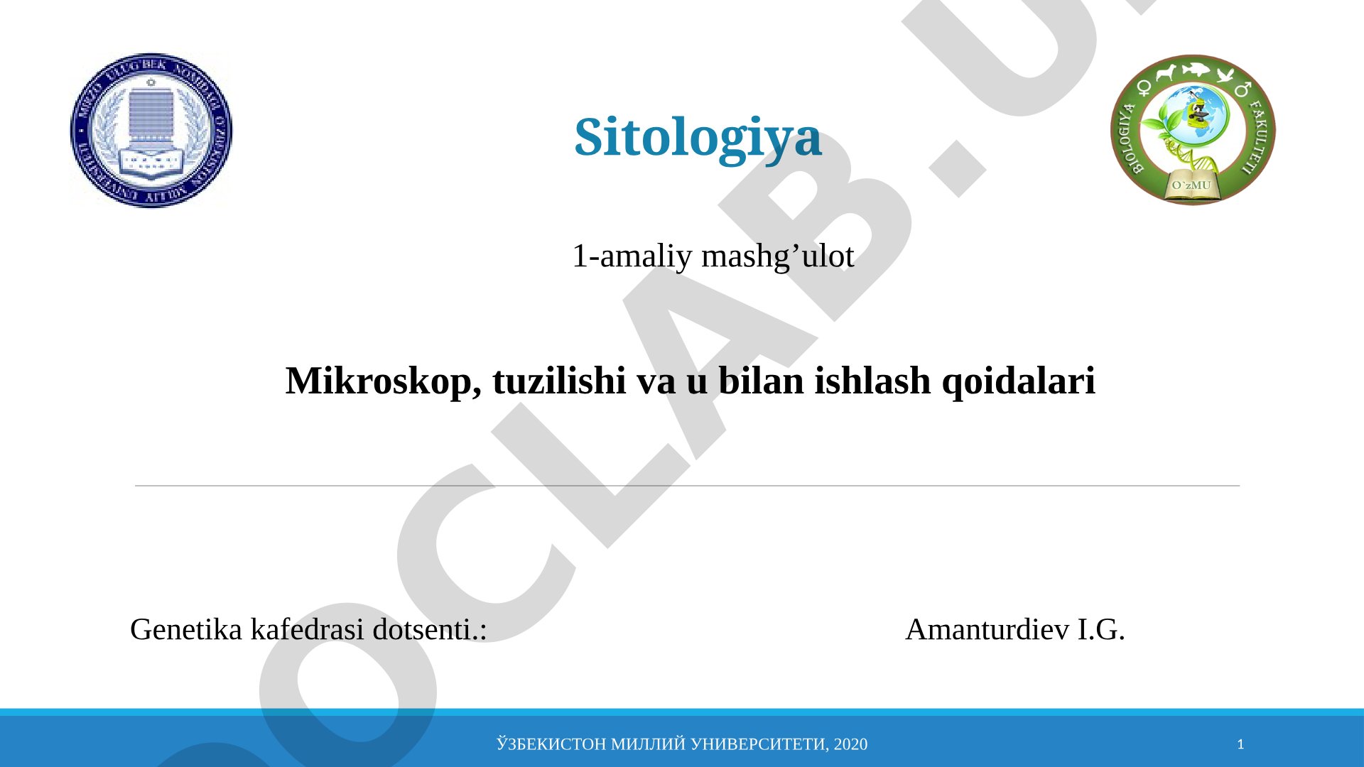 Mikroskop, tuzilishi va u bilan ishlash qoidalari