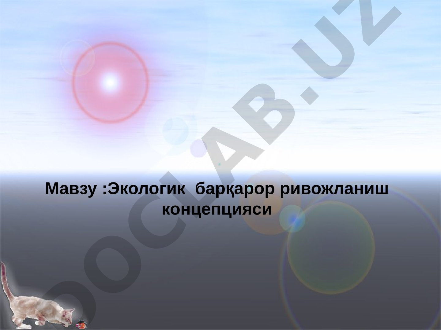 Экологик барқарор ривожланиш концепцияси