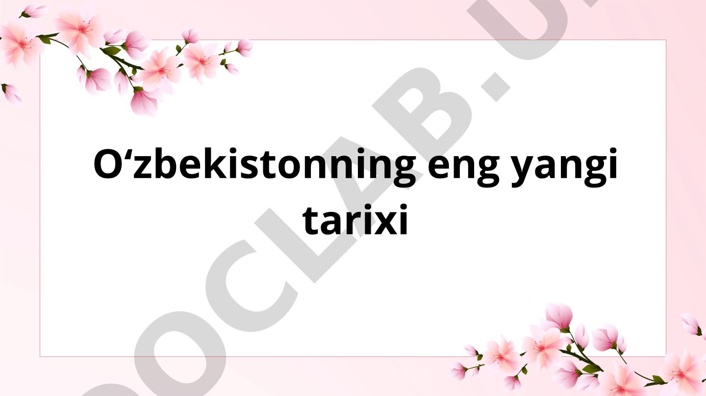O'zbekistonning xalqaro tashkilotlarga a'zo bo'lishi va hamkorligi