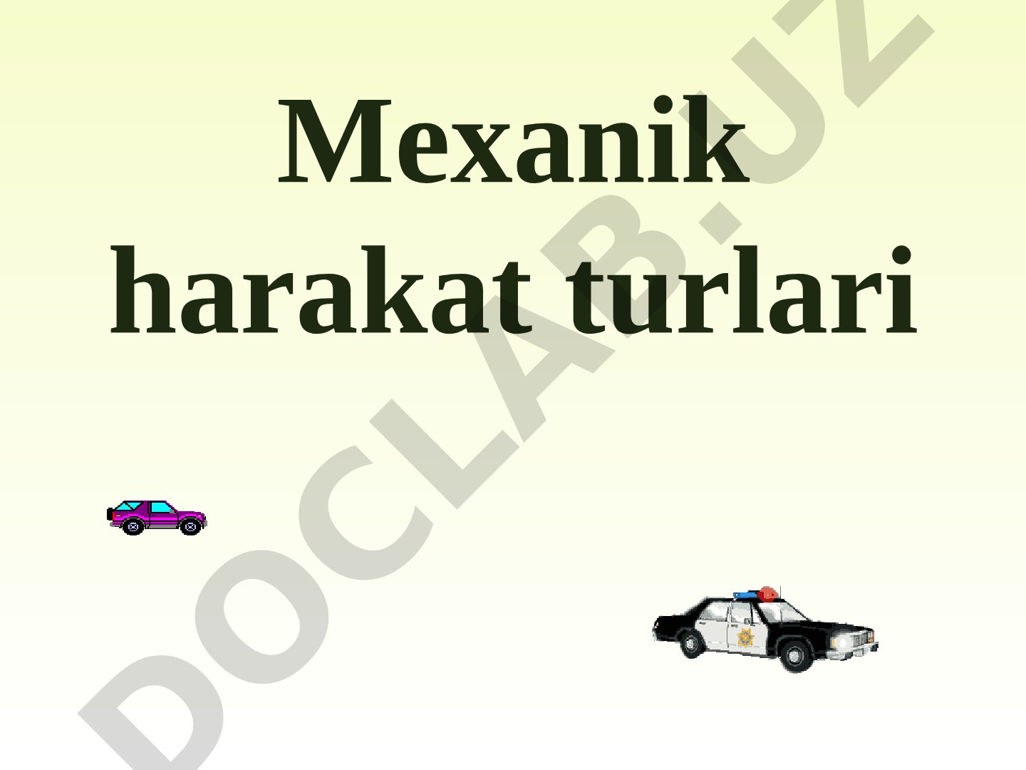 Mexanik harakat turlari