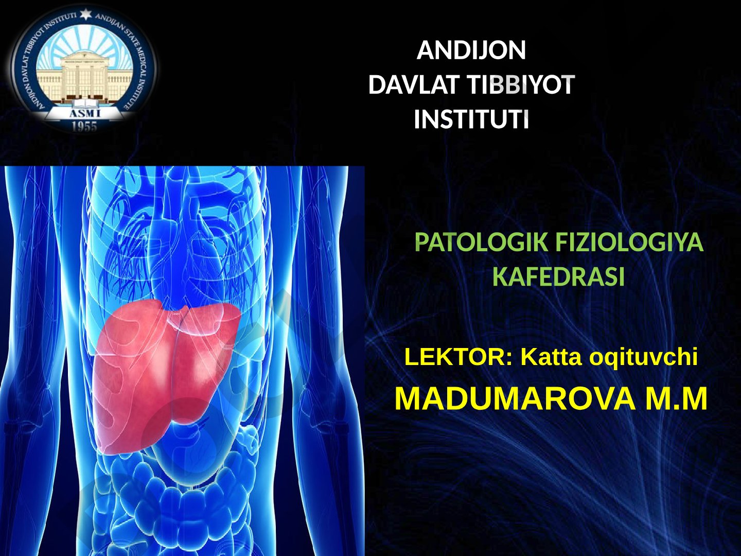Jigarning patofiziologiyasi