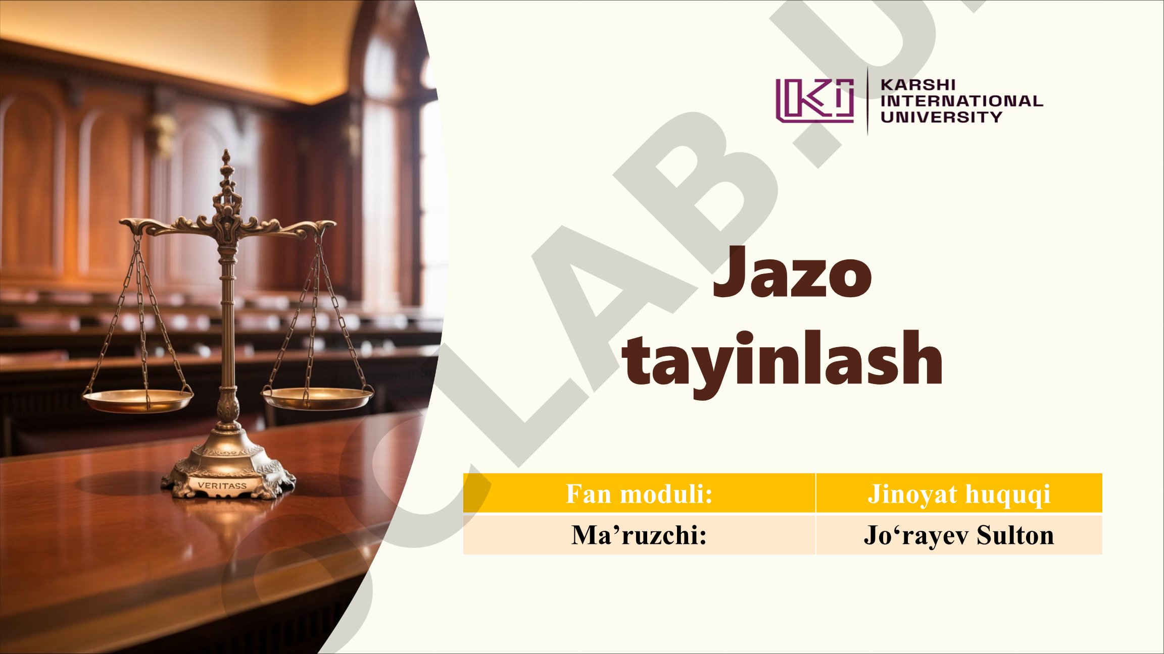 Jazo tayinlash