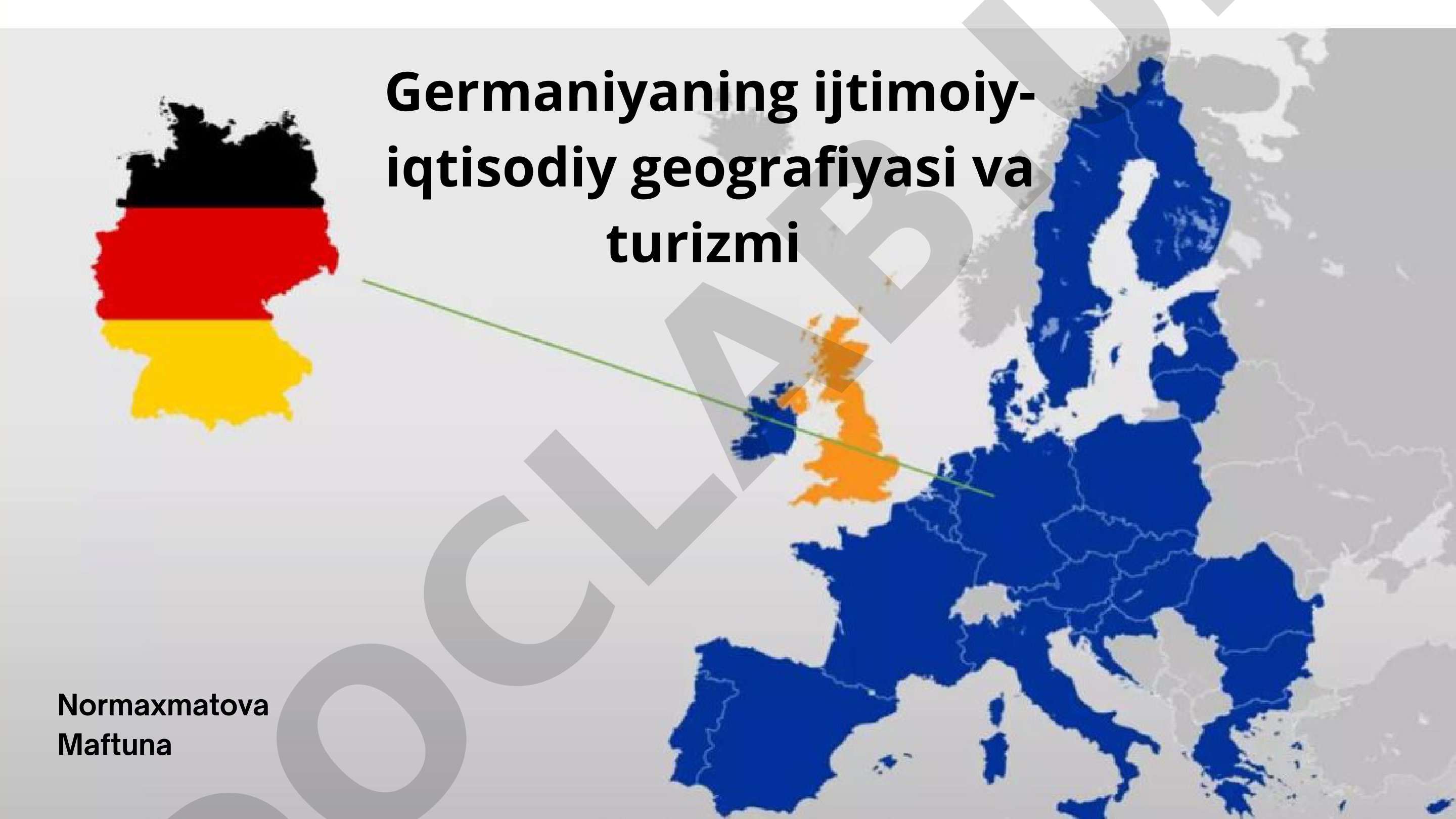 Normaxmatova Maftuna Germaniyaning ijtimoiy-iqtisodiy geografiyasi va turizmi