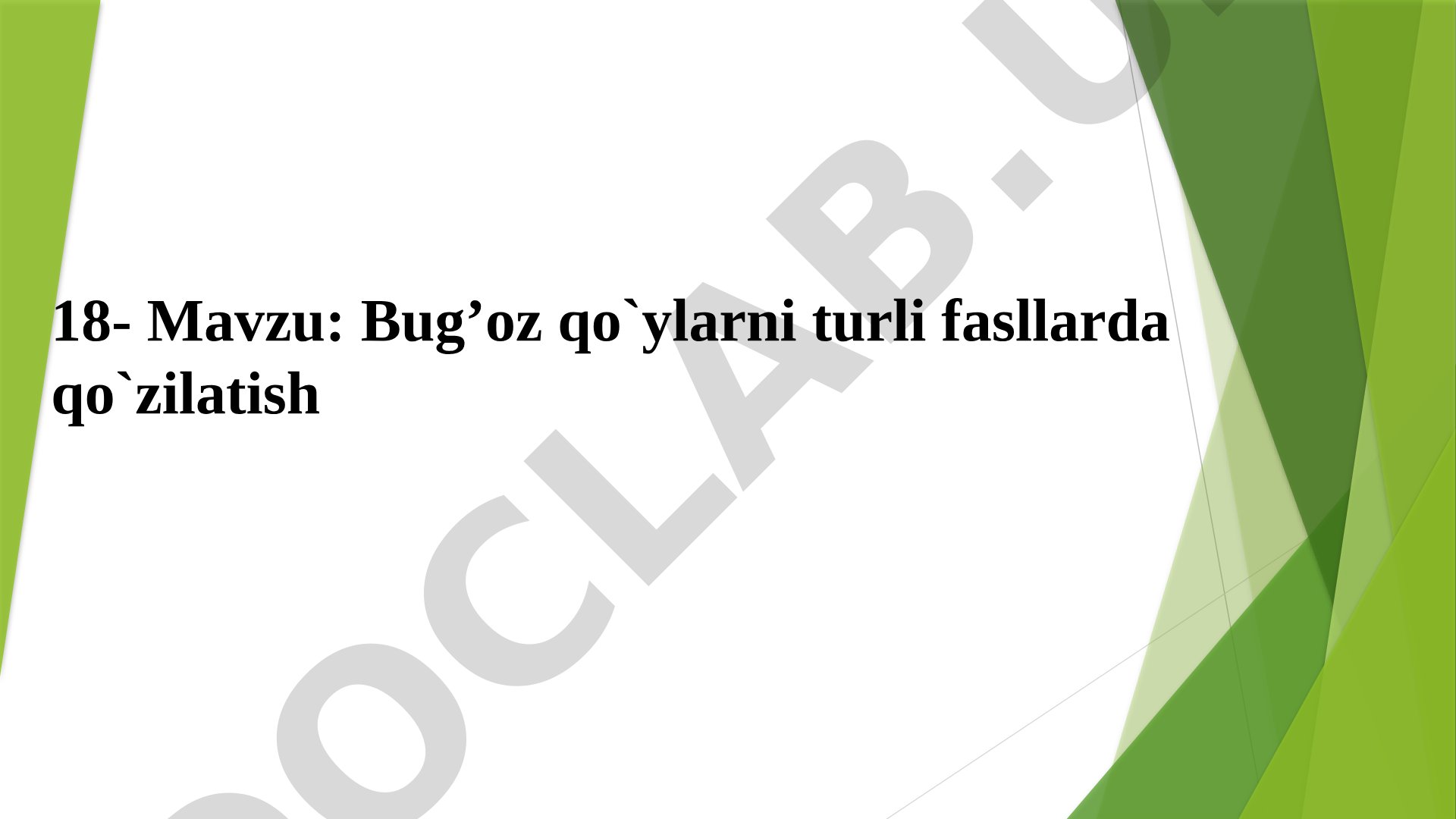 Bug’oz qo`ylarni turli fasllarda qo`zilatish