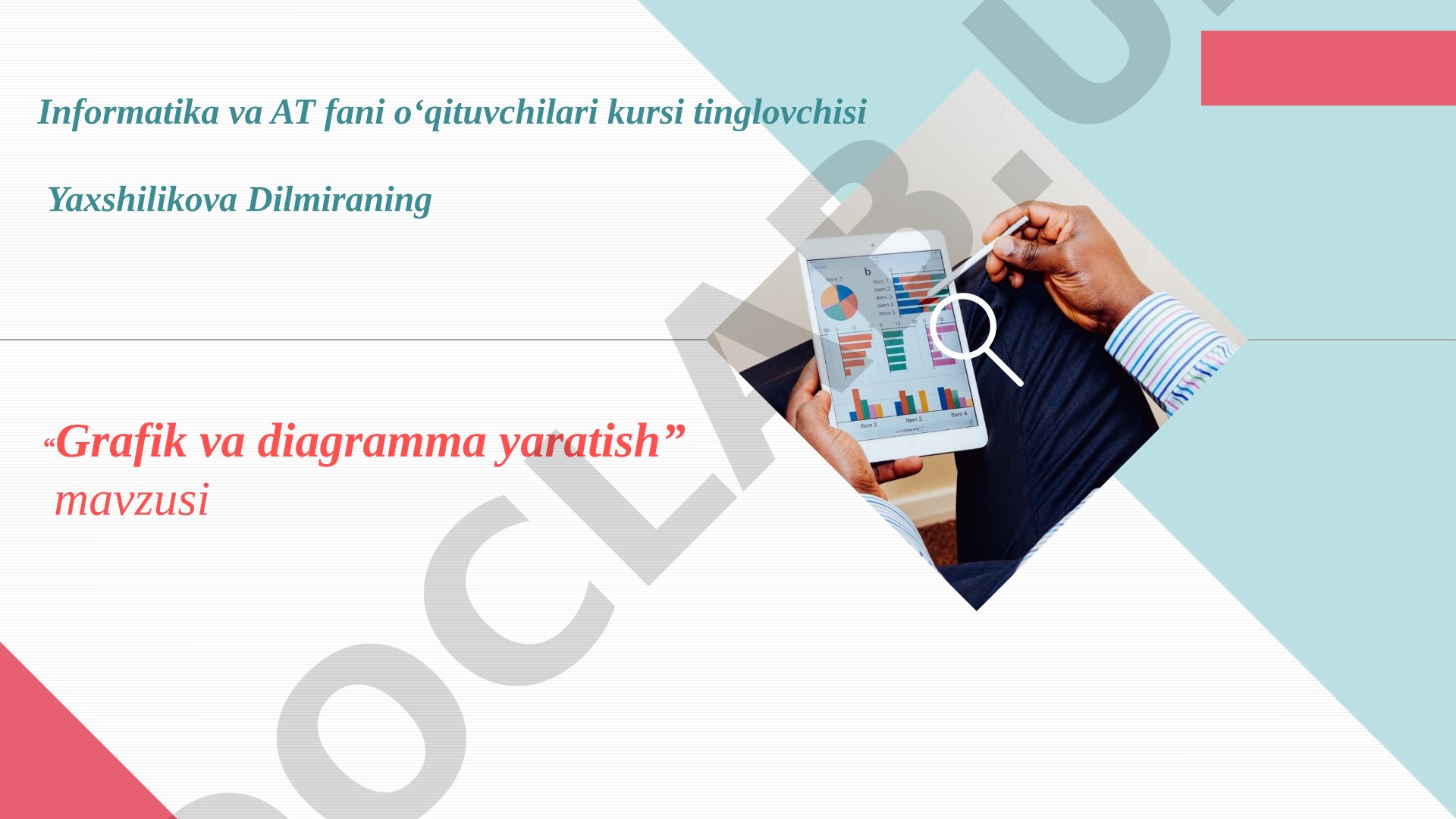 Grafik va diagramma yaratish