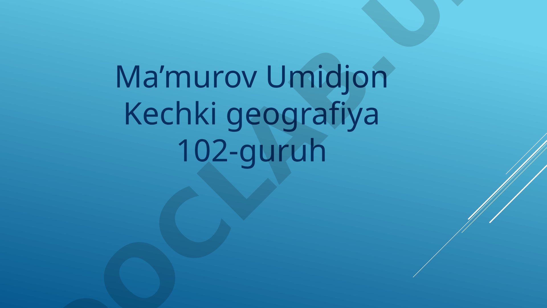 Endogen geologik jarayonlar va intruziv magmatizm