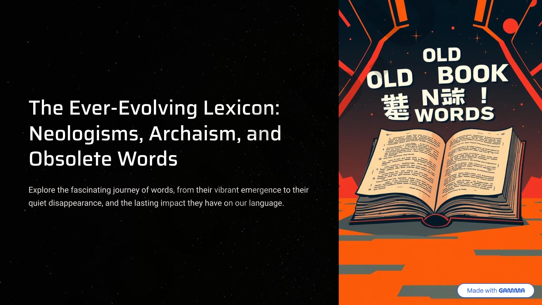 The Ever-Evolving Lexicon: Neologisms, Archaism, and Obsolete Words