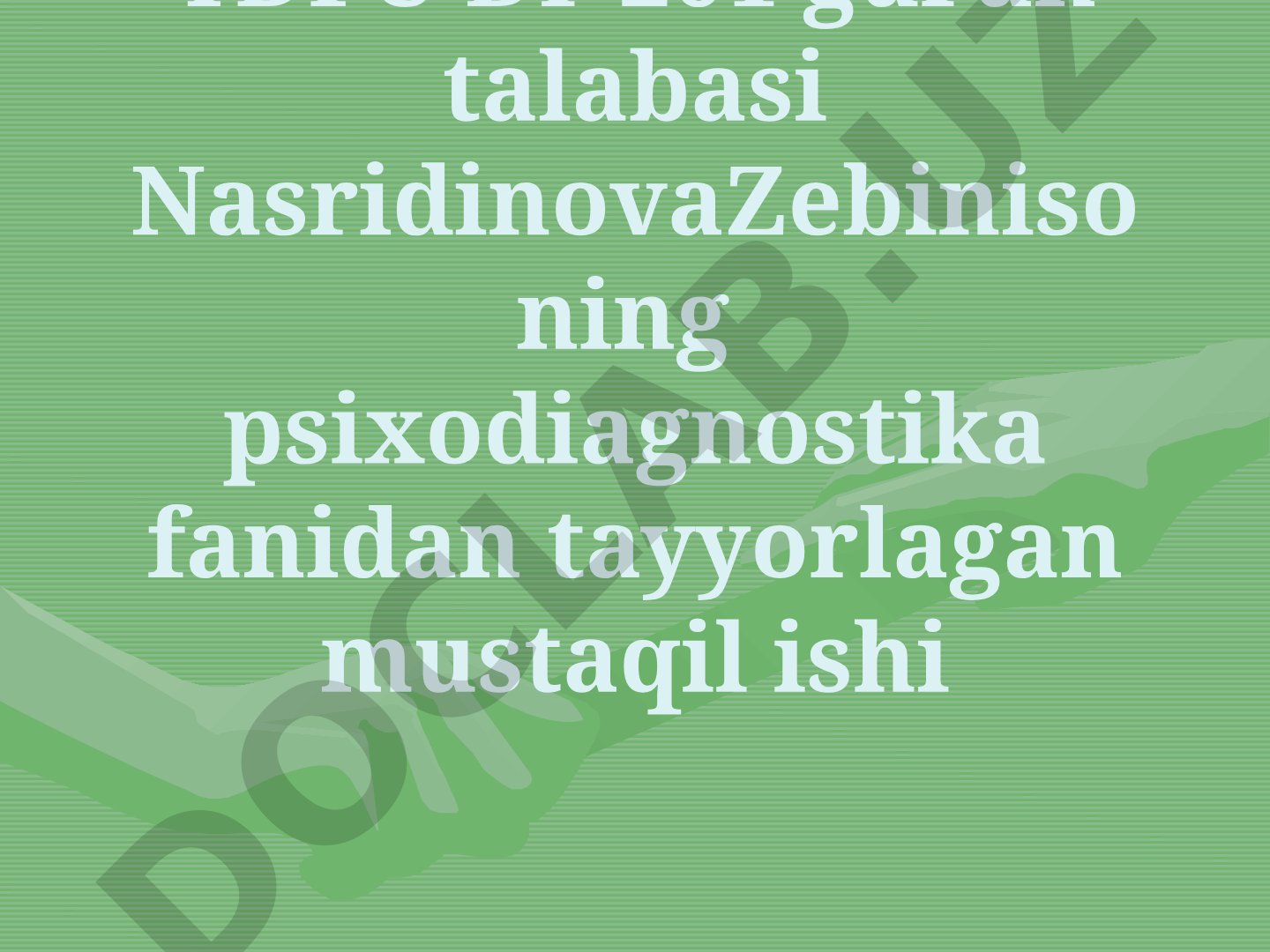 Shaxslararo munosabatlar psixodiagnostikasi
