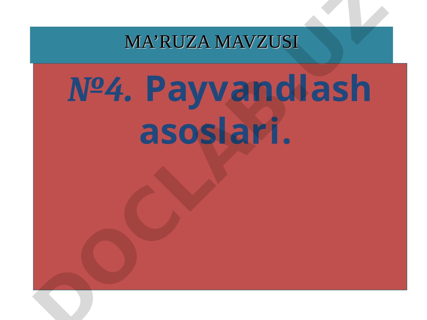 Payvandlash turlari, birikma va chok turlari, nuqsonlar, elektrod simlari haqida ma'ruza