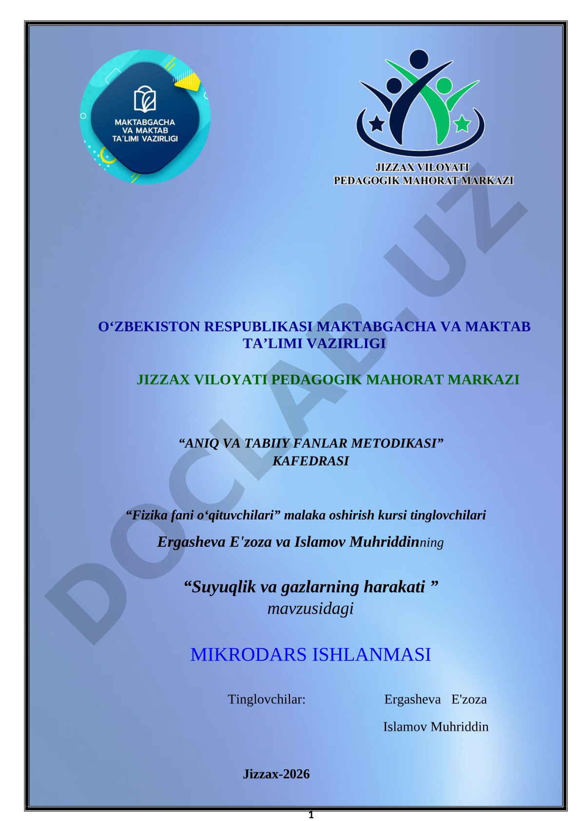Suyuqlik va gazlarning harakati