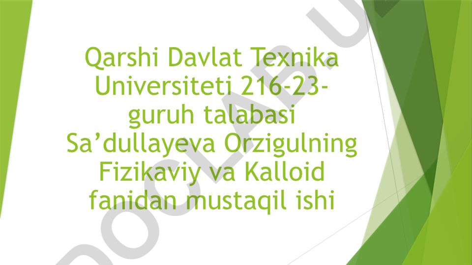 Sirt faol emas moddalar va ularning xossalari