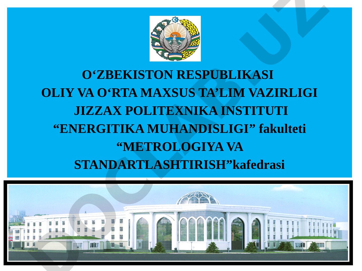Metrologiya, standartlashtirish va sertifikatlashtirish faniga kirish