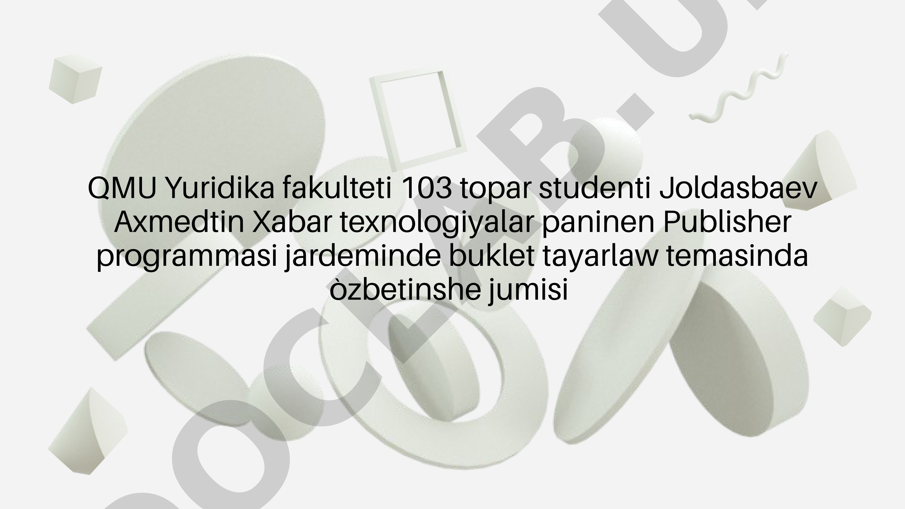 Publisher programmasi jardeminde buklet tayarlaw