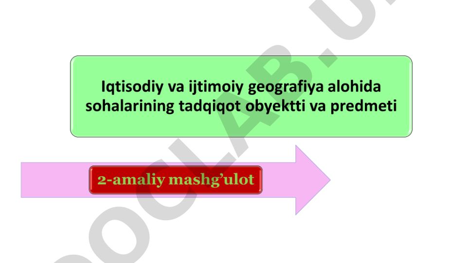 Iqtisodiy va ijtimoiy geografiya fanining yo'nalishlari va fanlar tizimi