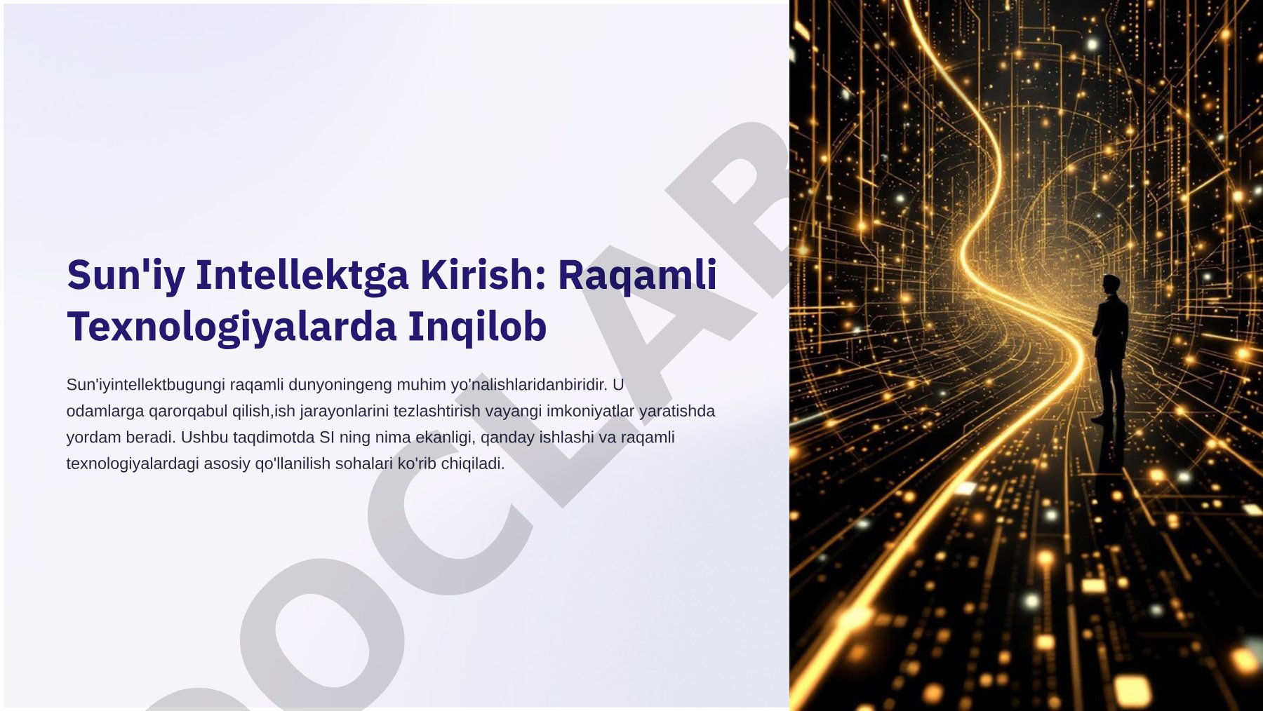 Sun'iy Intellektga Kirish: Raqamli Texnologiyalarda Inqilob