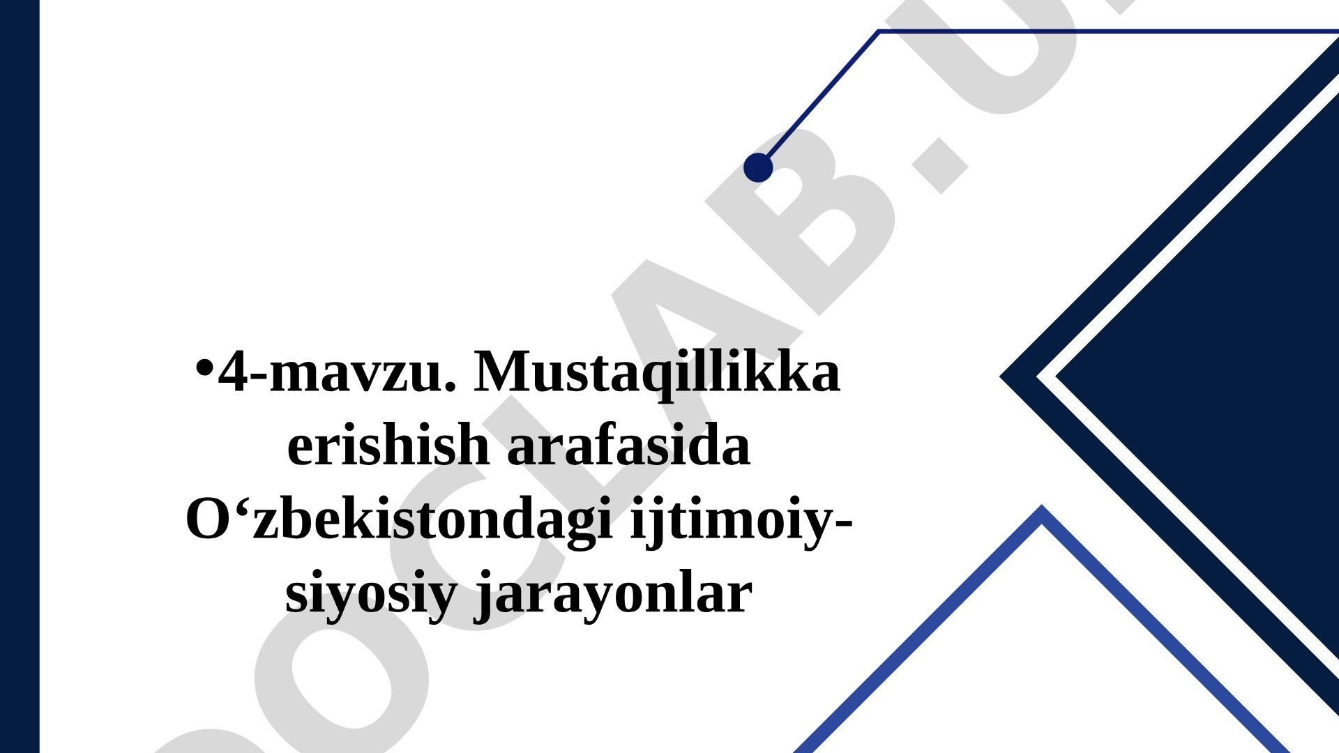 Mustaqillikka erishish arafasida O‘zbekistondagi ijtimoiy-siyosiy jarayonlar