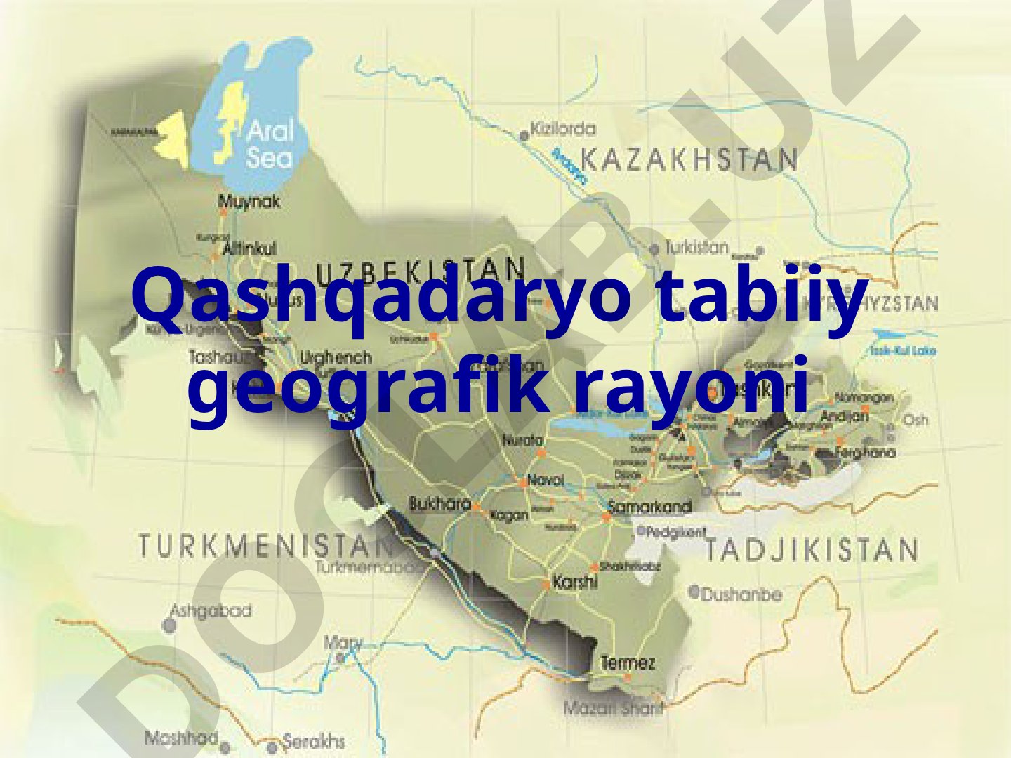 Qashqadaryo tabiiy geografik rayoni Qashqadaryo o‘lkasi O‘zbekiston-ning janubida, asosan, Qashqadar