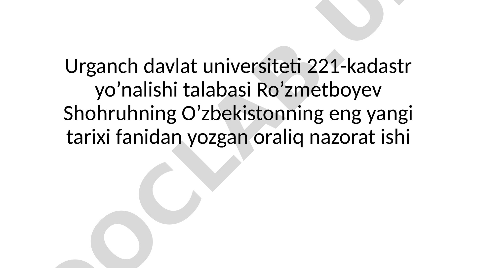 O‘zbekiston va Tojikiston aloqalari mustaqillik yillarida