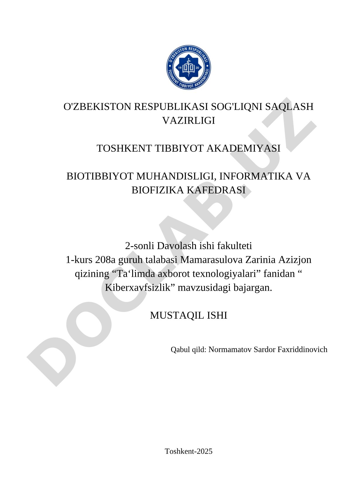 Kiberxavfsizlik
