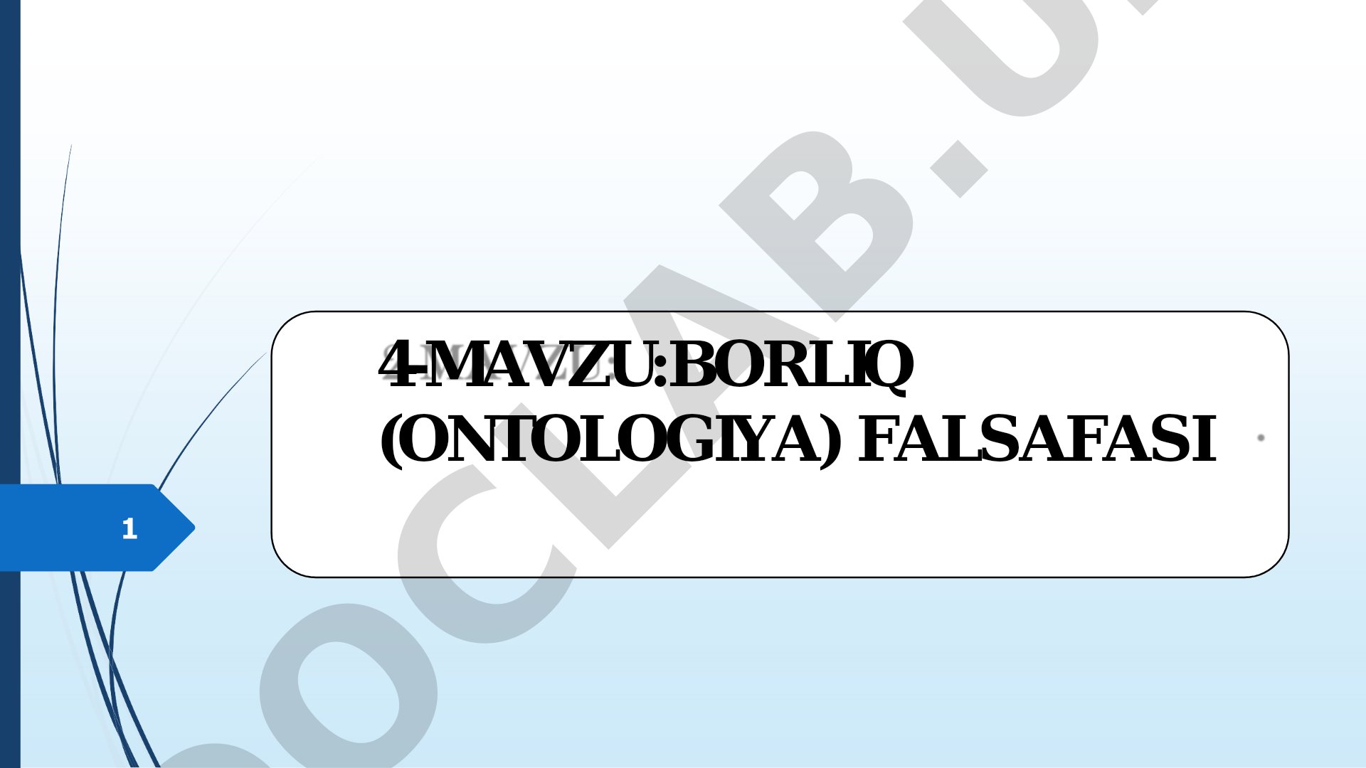 Borliq (Ontologiya) falsafasi