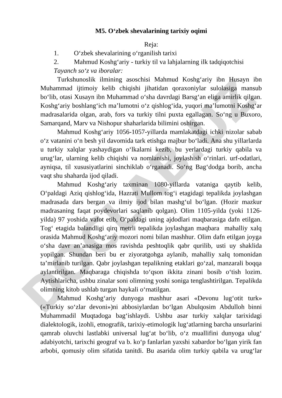 Oʻzbek shevalarining tarixiy oqimi