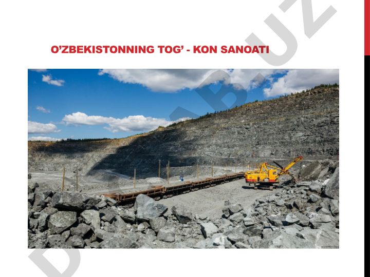 O'zbekistonning tog'-kon sanoati va qazilma boyliklari