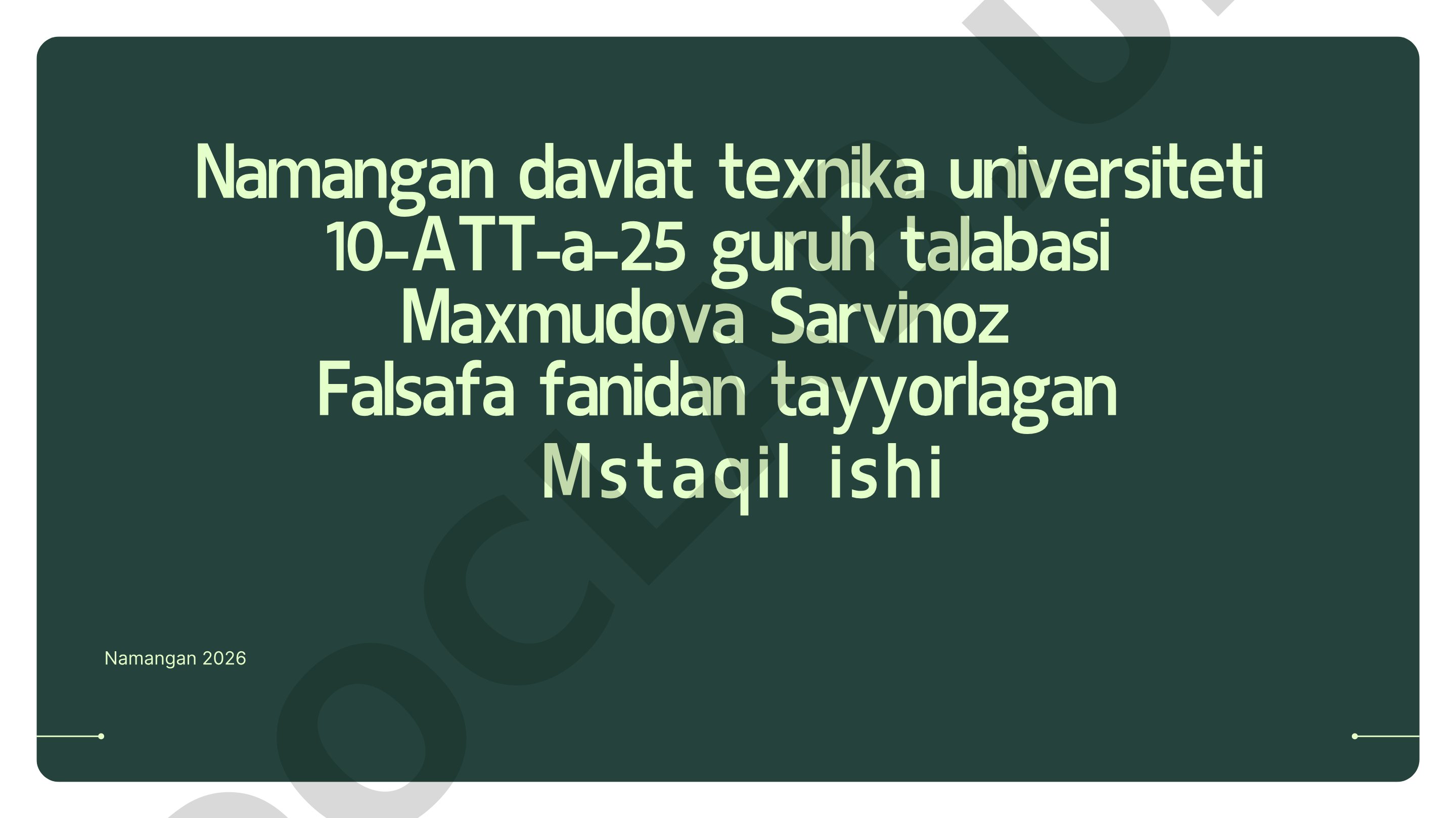 Namangan tumani Chag'ir MFY: tarixi, buguni va muammolari