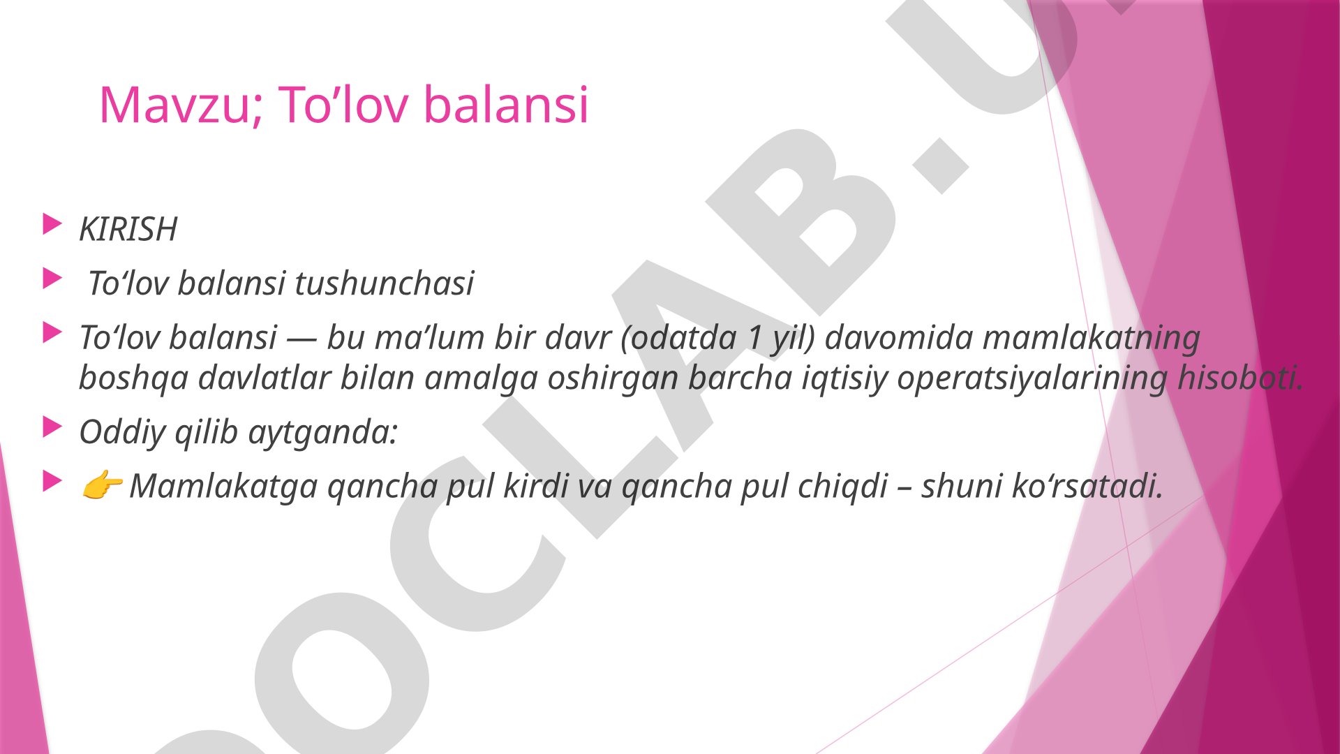 To’lov balansi