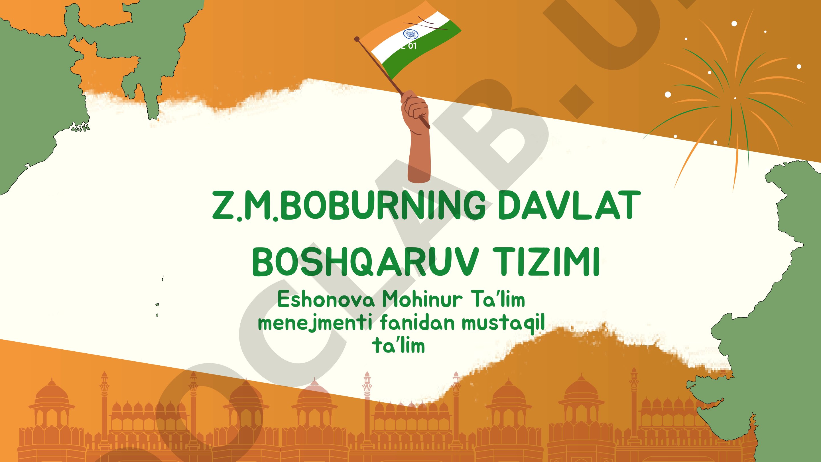 Z.M.Boburning davlat boshqaruv tizimi